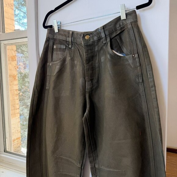 NWT Free People Good Luck Coated Jeans Pants We The Free New Moon 27 - Picture 4 of 11